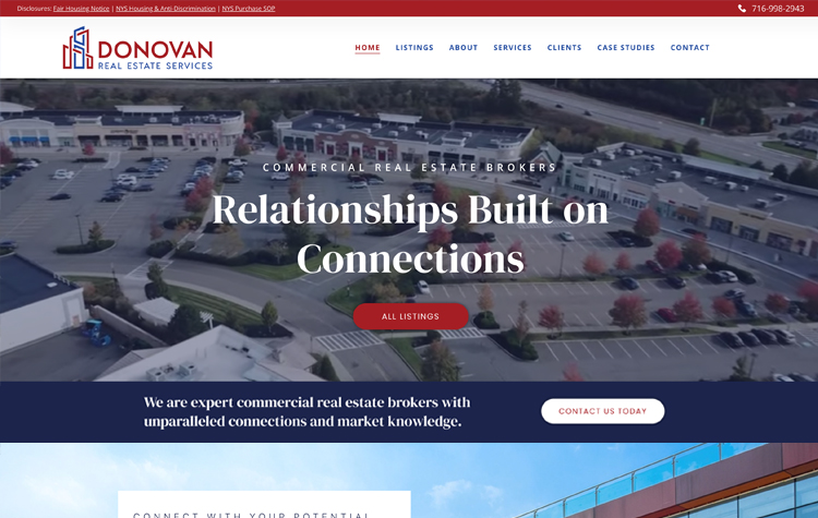 New Website at Donovan Real Estate Services